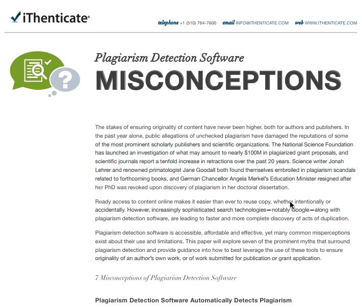 ithenticate plagiarism detection software